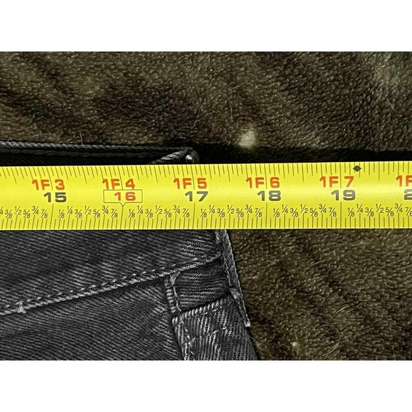 Levis 501 Jeans Mens 36x36 Black Straight Leg Button Fly Red Tab Denim Original - Picture 5 of 7